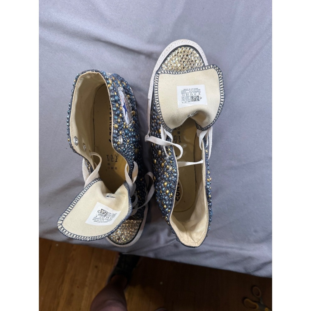 Gorgeous Custom Converse Chuck Taylor All Star high tops 9.5 - Picture 9 of 11